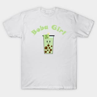 Boba Girl in Green T-Shirt